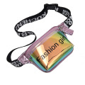 Eco Reflective Glow Cool Hologram Waterproof See Through Laser PVC Material Crystal Fanny Pack Fashion Girls Women Crossbody Belt Bumbags Travel Waist Bag